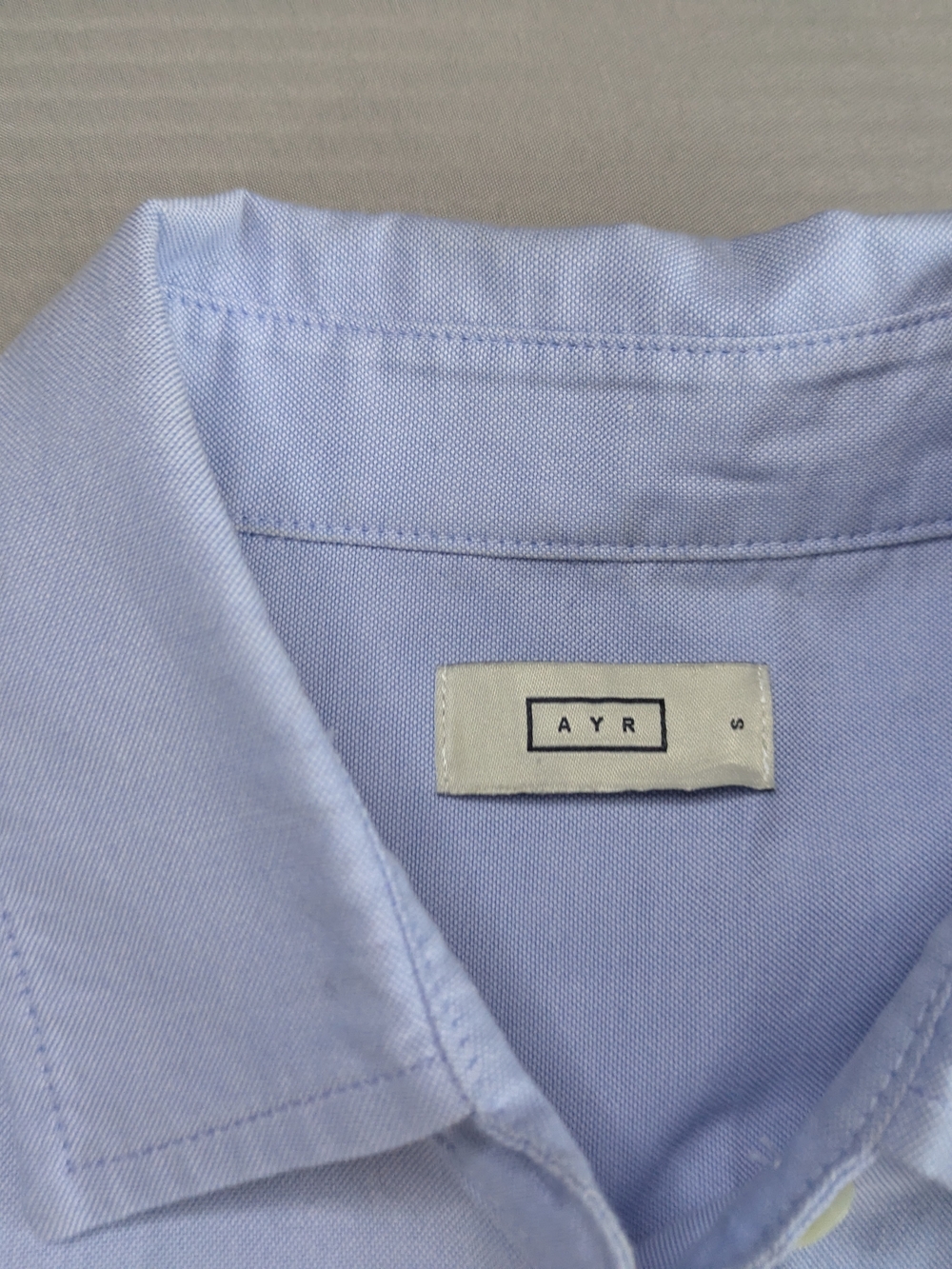 AYR The Deep End Button Down Shirt Light Blue Cotton Oversized Size Small - Picture 3 of 8